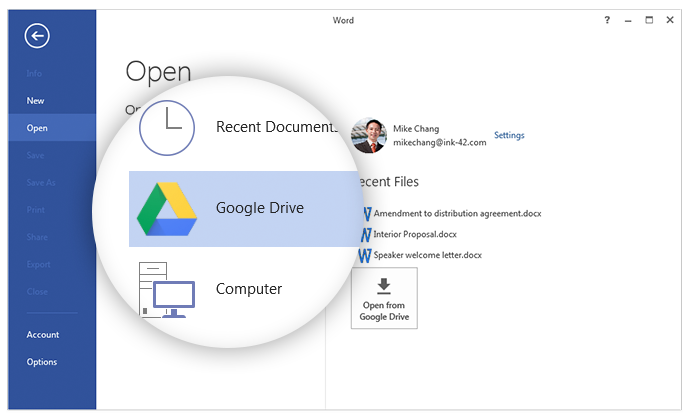 google drive plugin for microsft office osx